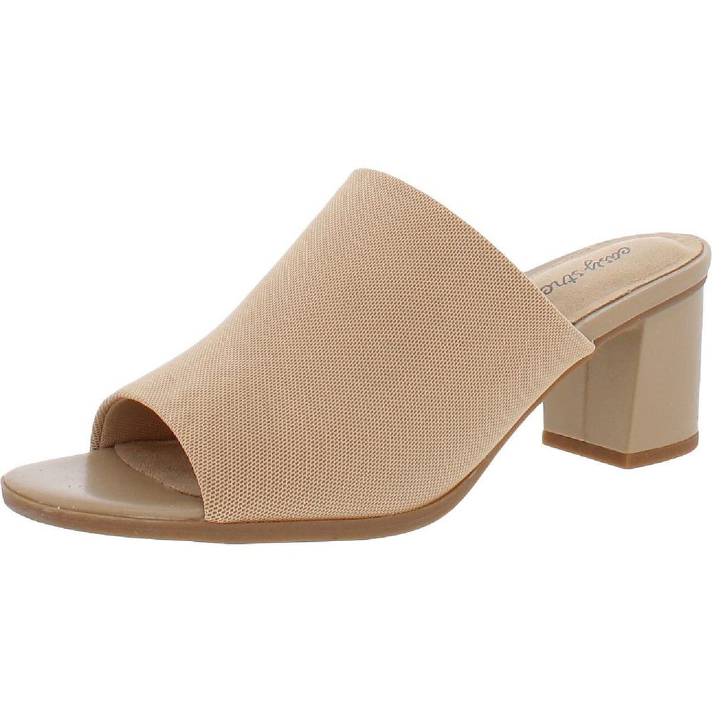 Easy Street Women's Mule, Natural Stretch Fabric, 6 X-Wide